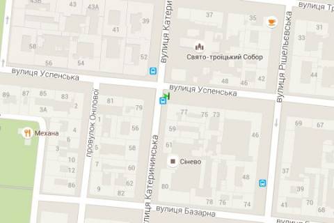 Backlight A in Odessa, 1.2x1.8  Uspens'ka st., 77 - Ekaterinins'ka st. scheme