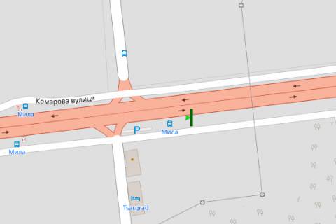 Billboard A in Trasy Kiev, 3x6  Київ - Житомир, 12 км+800м до Києва (справа у напрямку  м.Київ) scheme