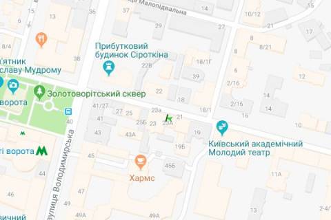 Citylight B in Vasylivka, 1.2x1.8  Prorizna st., 23 scheme