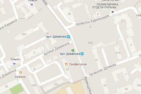 Citylight B in Odessa Francuz'kij bul'v. - Dovzenko st. scheme