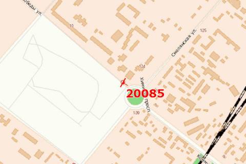 Billboard A in Cherkasy, 3x6  Peremogi prosp., 2 - Smilans'ka st. scheme