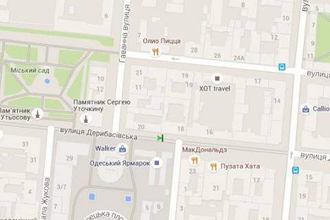 Citylight B in Odessa, 1.2x1.8  Deribasivska st., 18 scheme