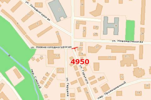Billboard A in Sumi, 3x6  Britans'ka st. (Gor'kogo st.), 18 scheme
