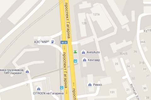 Citylight B in Kharkiv, 1.2x1.8  Gagarina prosp., 129 (zupinka) scheme