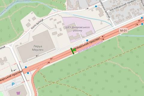 Billboard A in Vasylivka, 6x3  Brovars'kij prosp., na rozpodiluvaci No2 (v napramku Kieva) scheme