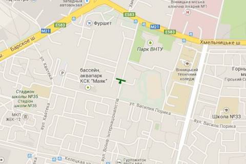 Billboard B in Vinnytsia, 3x6  Politehnicna st., 5 scheme