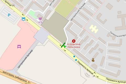 Billboard A in Zaporizhzhya, 3x6  Peremogi st., 91 - Central'nij bul'v. scheme