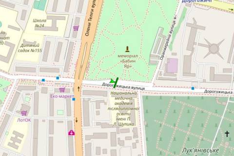 Backlight A in Vasylivka, 2.3x3.14  Dorogozic'ka st., 9, rozpodiluvac  (v napramku O.Teligi) scheme