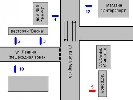 Backlight B in Kropyvnytskyi (Kirovograd), 1.2x1.8  Velika Perspektivna st., 15/7 - Gagarina st. scheme