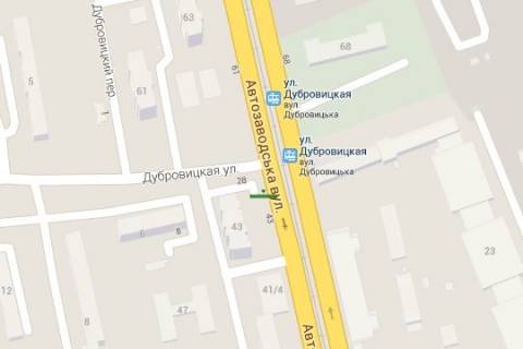 Billboard A in Vasylivka, 3x6  Avtozavods'ka st., 43 - Dubrovic'ka st. (v naav. Lugovoi st.) scheme