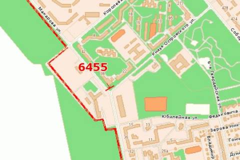 Billboard B in Rivne, 3x6  Kulika i Gudaceka st. - Knaza Ostroz'kogo st. scheme