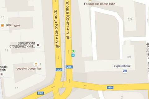 Citylight A in Kharkiv, 1.2x1.8  Konstitucii pl., 2/2 (No1) scheme