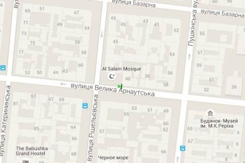 Citylight B in Odessa, 1.2x1.8  Velika Arnauts'ka st., 40 scheme