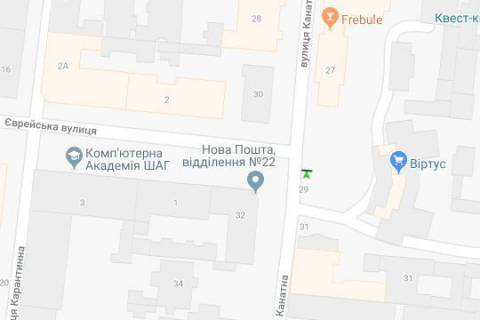 Citylight A in Odessa, 1.2x1.8  Kanatna st., 29 - Evrejska st. scheme