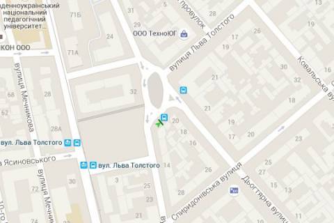 Backlight A in Odessa, 1.2x1.8  L'va Tolstogo pl. - D'ogtarna st., 20 (ostanovka) scheme