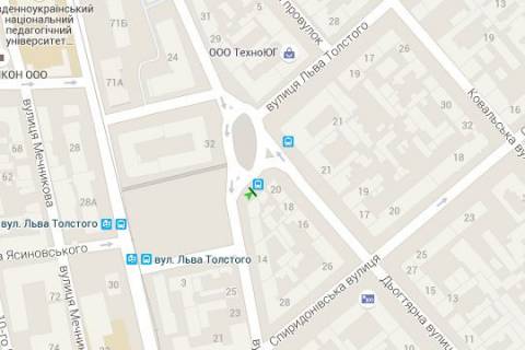 Citylight A in Odessa, 1.2x1.8  Mendelya Sforima pl. - Dihtyarna st., 20 (ostanovka) scheme