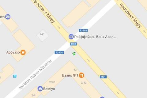 Citylight B in Chernihiv, 1.2x1.8  Miru prosp. - Ivana Mazepi st. (Sorsa st.) scheme