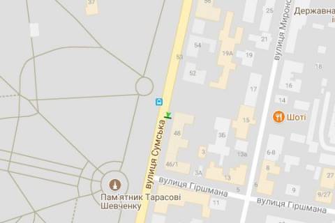 Citylight B in Kharkiv, 1.2x1.8  Sums'ka st., 48 scheme