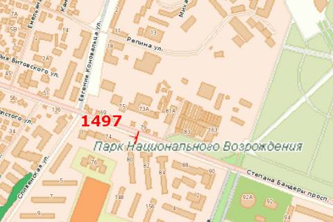 Billboard A in Ternopil, 3x6  Stepana Banderi prosp., 78 scheme