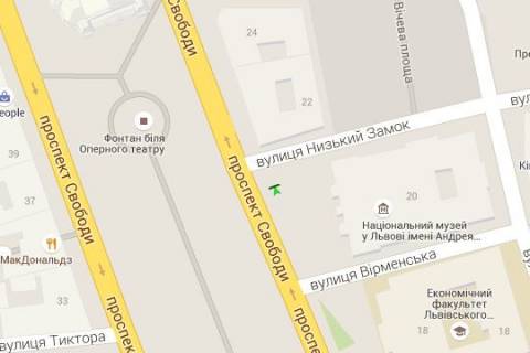 Citylight A in Lviv, 1.2x1.8  Svobodi prosp., 20 scheme