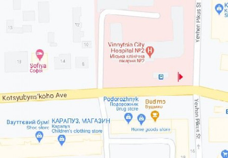 Scrolller, Scroll A in Vinnytsia, 2.3x3.14  Коцюбинського просп., 6 - Папаніна вул. - 654620 scheme