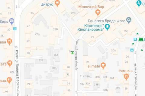 Citylight A in Kyiv, 1.2x1.8  Sota Rustaveli st., 26  scheme