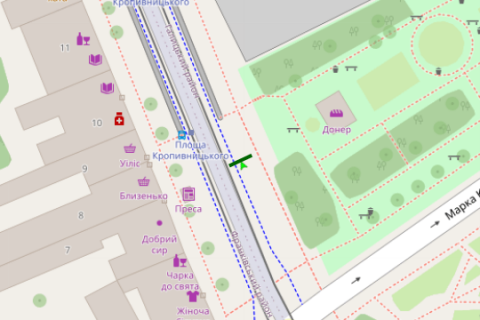 Non-Standard A in Lviv, 1.2x1.8  Марка Кропивницького пл. scheme