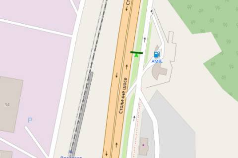 Billboard A in Kyiv, 3x6  Stolicne sose - Naberezno-Korcuvats'ka st., 11 scheme