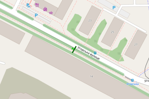 Citylight A in Lviv, 1.2x1.8  Ugors'ka st., 14 (No2) scheme