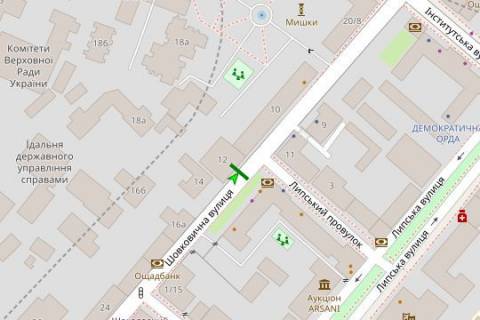 Citylight B in Kyiv, 1.2x1.8  Sovkovicna st., 12 scheme