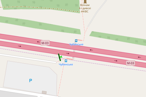 Billboard B in Mountain, 5x12  Kiiv - Borispil', 17km+970m vid Kieva ( No4 sprava)  (u napramku  Kieva) scheme