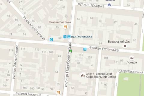 Backlight A in Odessa Uspens'ka st., 107 - Preobrazens'ka st. scheme