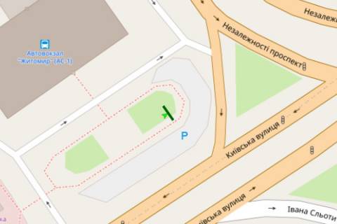 Citylight B in Zhytomyr, 1.2x1.8  Kiivs'ka st., 93 scheme