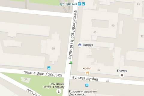 Citylight B in Odessa, 1.2x1.8  Preobrazens'ka st., 42 - Bunina st. scheme