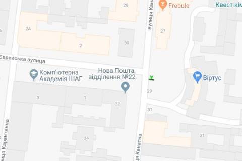 Citylight B in Odessa, 1.2x1.8  Kanatna st., 29 - Evrejska st. scheme