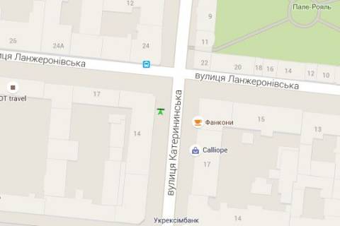 Citylight A in Odessa Ekaterinins'ka st., 14 - Lanzerons'ka st. (Lanzeronivs'ka st.) scheme