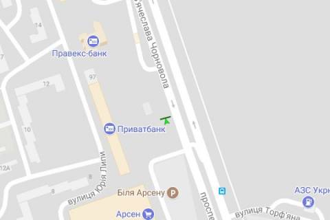 Billboard B in Vasylivka Vaceslava Cornovola prosp., 95 scheme