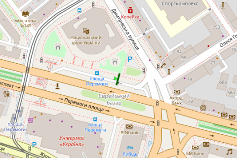 Citylight B in Kyiv, 1.2x1.8  Galic'ka pl., 2 No3, zup. "plosa Peremogi" scheme