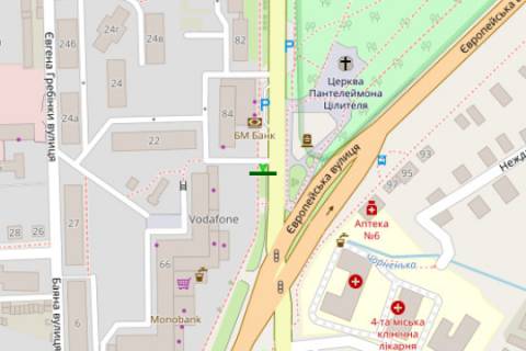 Billboard A in Poltava, 3x6  Raisi Kiricenko st., 84 scheme