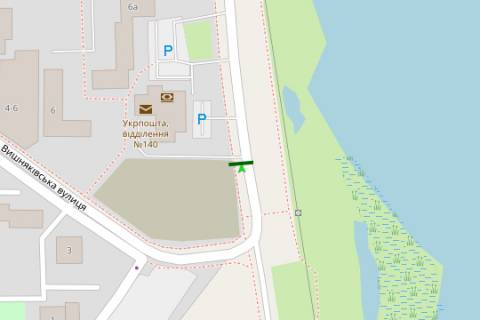 Billboard B in Kyiv, 3x6  Revuc'kogo st. - Visnakivs'ka st. scheme