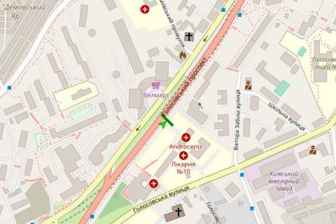 Prismatron, Prism A in Vasylivka, 3x6  Golosiivs'kij prosp., 59: poliklinika No10 (v naav. Moskovs'koi pl. ) - 421236 scheme