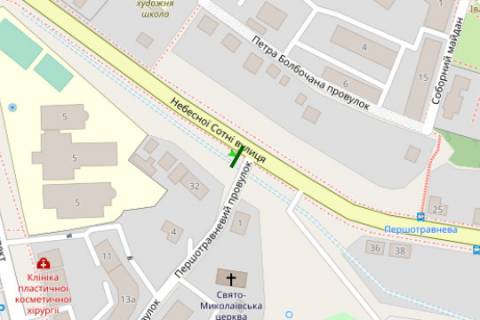 Billboard A in Poltava, 3x6  Nebesnoi Sotni st. - Persotravnevij prov. scheme