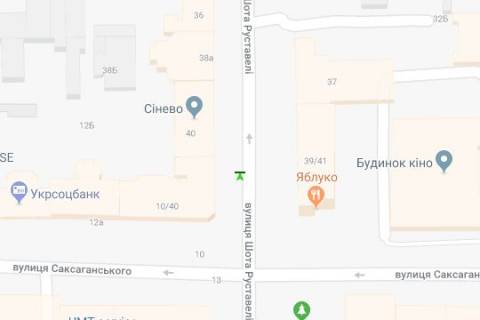 Citylight A in Vasylivka, 1.2x1.8  Sota Rustaveli st., 40  scheme