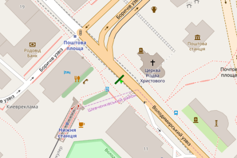 Non-Standard B in Kyiv, 1.2x1.8  Петра Сагайдачного вул., 11 зуп. «Поштова площа» scheme