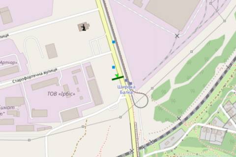 Billboard A in Mykolaiv, 3x6  Bogoavlens'kij prosp. (Zovtnevij prosp.) - Starofortecna st. scheme