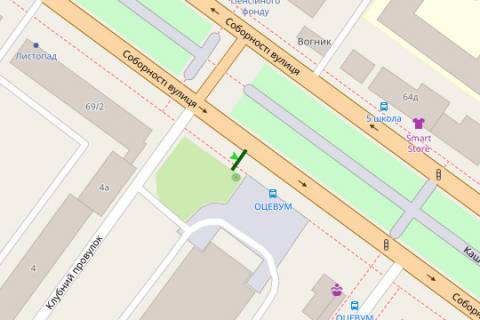 Citylight A in Poltava, 1.2x1.8  Sobornosti st., 67 (No2) scheme