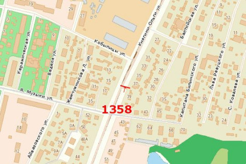 Billboard A in Lviv, 3x6  Knagini Ol'gi st., 39 scheme