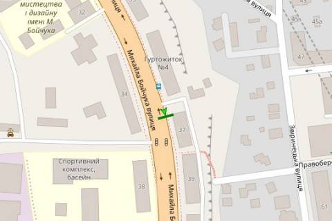 Backlight B in Vasylivka, 2.3x3.14  Mihajla Bojcuka st. (Kikvidze st.), 37 scheme