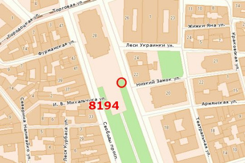 Citylight A in Lviv, 1,2х1,8  Svobodi prosp., 22 scheme