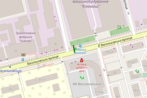 Billboard A in Kyiv, 3x6  Vasil'kivs'ka st., 28 scheme